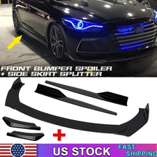 Front Bumper Lip Chin Spoiler Body Kit Splitter Side Skirt For Hyundai