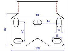 Kennzeichenhalter Universal T3 V1 für Motorrad Roller Enduro Supermoto Heckumbau