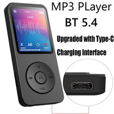 Portable MP3 Player 1.8 Inch Walkmen Type-C Bluetooth 5.4 Compatible E-Books