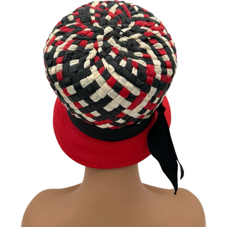 VTG 1960s Union Made Cloche Hat Queen Of Hearts Bridge Club Kentucky Derby Churc - Image 3 of 4