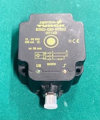Turck Bi50U-Q80-RP6X2-H1143 Inductive Sensor New Open Box 50mm Range 80mm Body