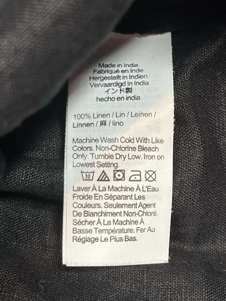 Pantalones cortos J Crew para mujer 100 % lino bolsa de papel negros pequeños BH823 - Imagen 3 de 4