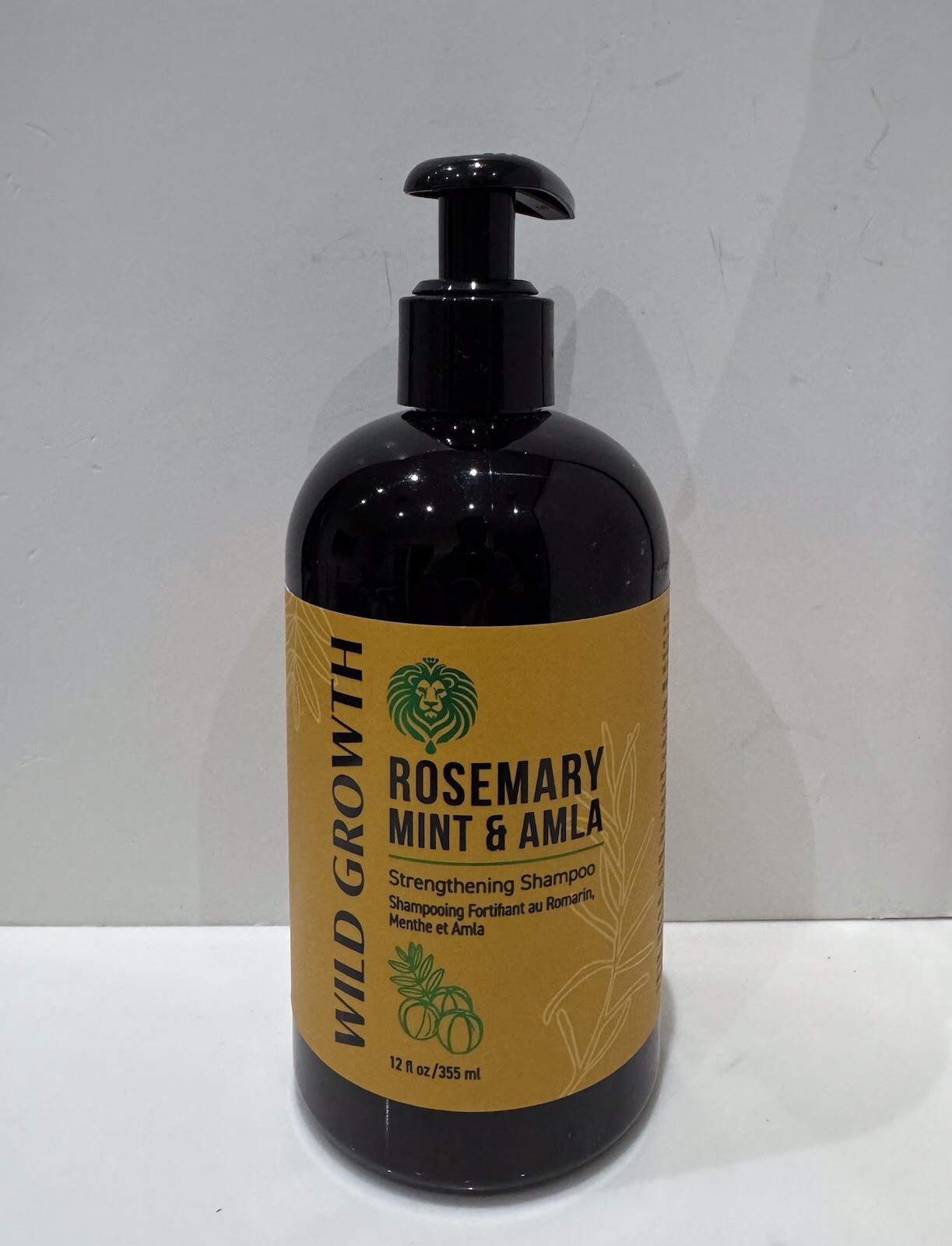 WILD GROWTH- Rosemary Mint & Amla Strengthening Shampoo. 355ml