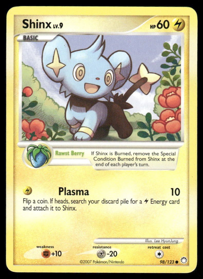 2007 Pokemon Shinx Common Mysterious Treasures 98/123 DMG