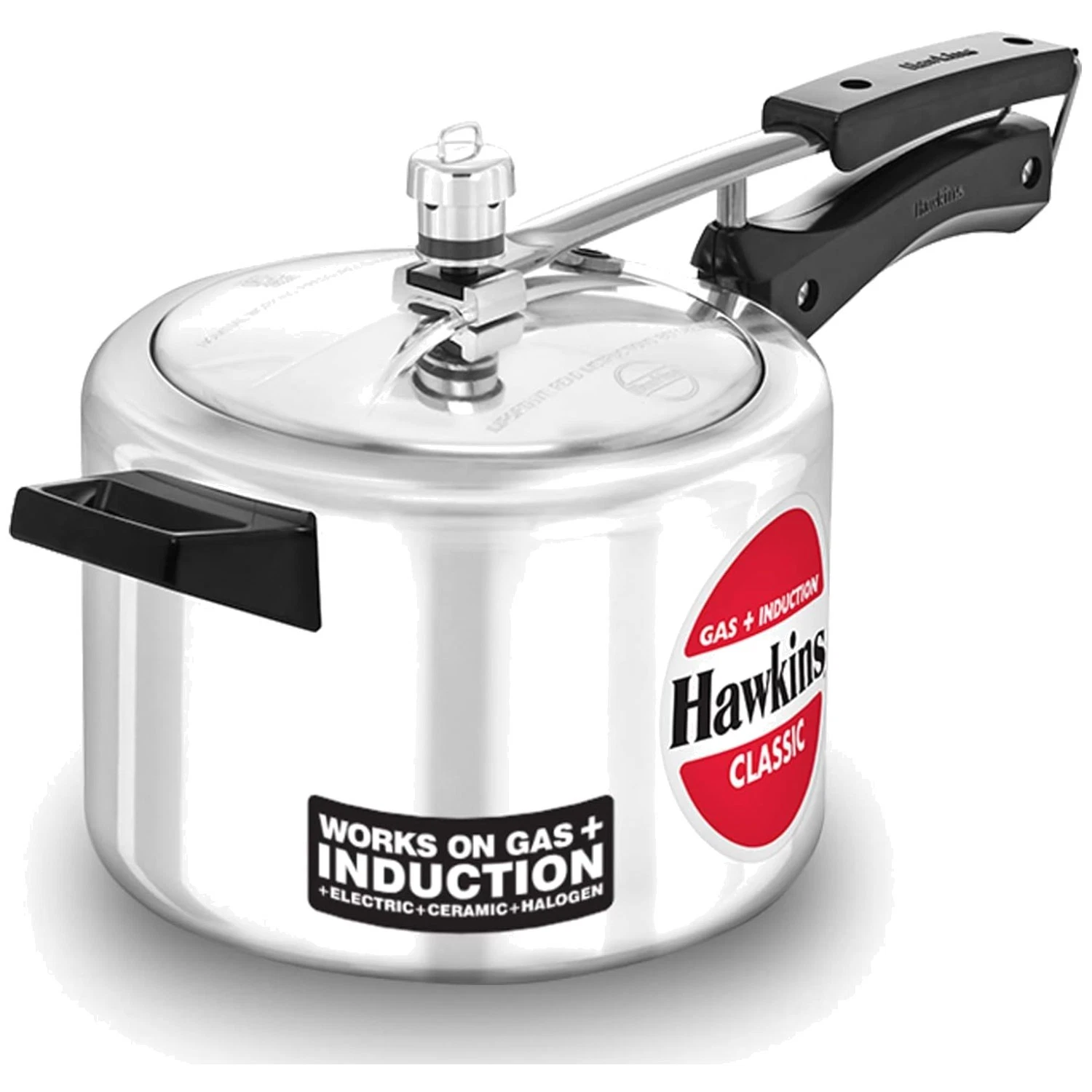 Aluminium Pressure Cooker 4L, Induction Lid, Silver
Opens in a new window or tab