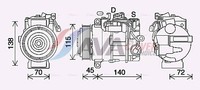 AVA Clever Choice Kompressor, Klimaanlage MSAK710 FüR MERCEDES-BENZ
