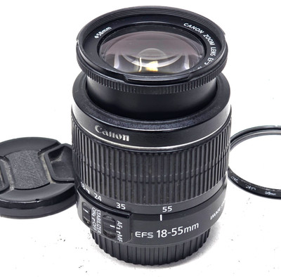 Canon EF-S 18-55mm F3.5-5.6 IS II AF Zoomobjektiv EOS DSLR Rückdeckel voll funktionsfähig