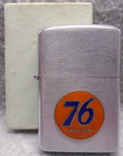 Vintage-RARE UNFIRED IN BOX-"UNION "76" GAS & OIL" windproof advertising lighter