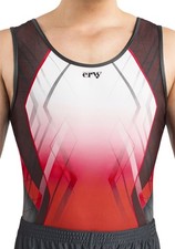 ERVY Trikot "Paul 1" Kunstturnen+Trampolin Sublimationsdruck F: grau/rot/bord.