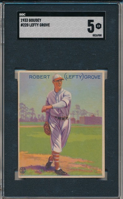 1933 GOUDEY #220 LEFTY GROVE - SGC 5 EX (SVSC)