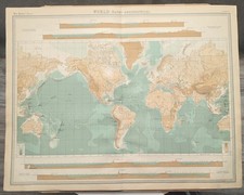 TIMES ATLAS WORLD MAP, 1922 EDITION, PLATE 2.