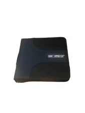 Crop In Style PSB Sticker Binder Plastic Inserts Zipper Scrapbook Black Blue