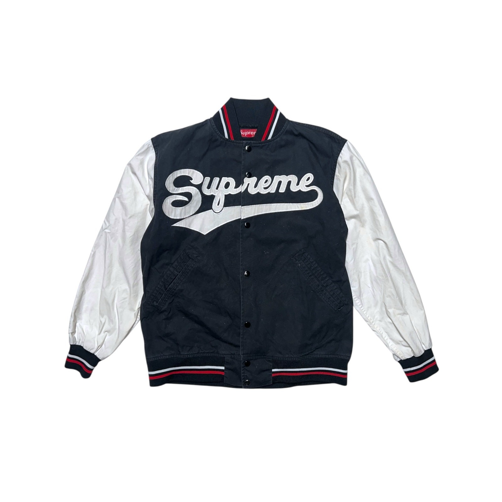 Supreme 2002 Script Varsity Baseball Jacket - image 1