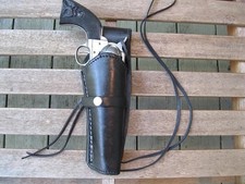 Western Holster - 45 Caliber- 4.75 Barrell - Right Hand - Black Smooth Leather