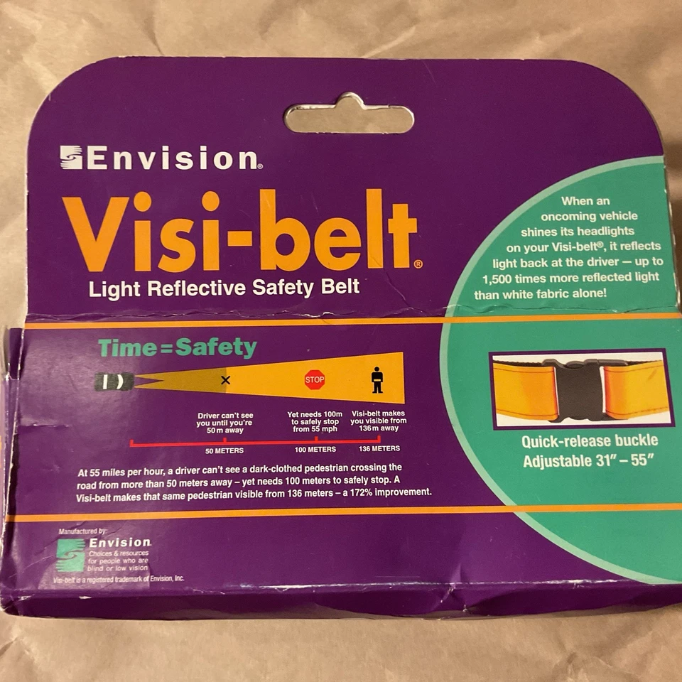 Cinturón de seguridad reflectante Skilcraft Visi-belt BLANCO 31-55" Foto 2 de 4