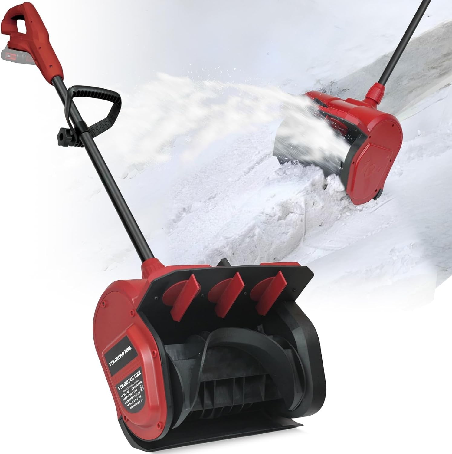 Cordless Snow Shovel Compatible with Milwaukee M18 18V Battery, 11" Brushless Mo