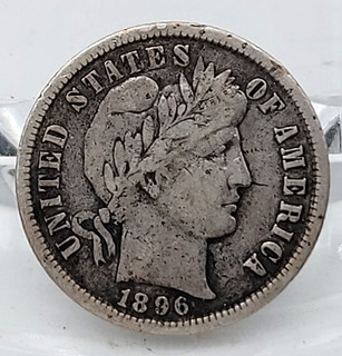 1896 S Barber Dime 10C Silver Circulated Lot. H234