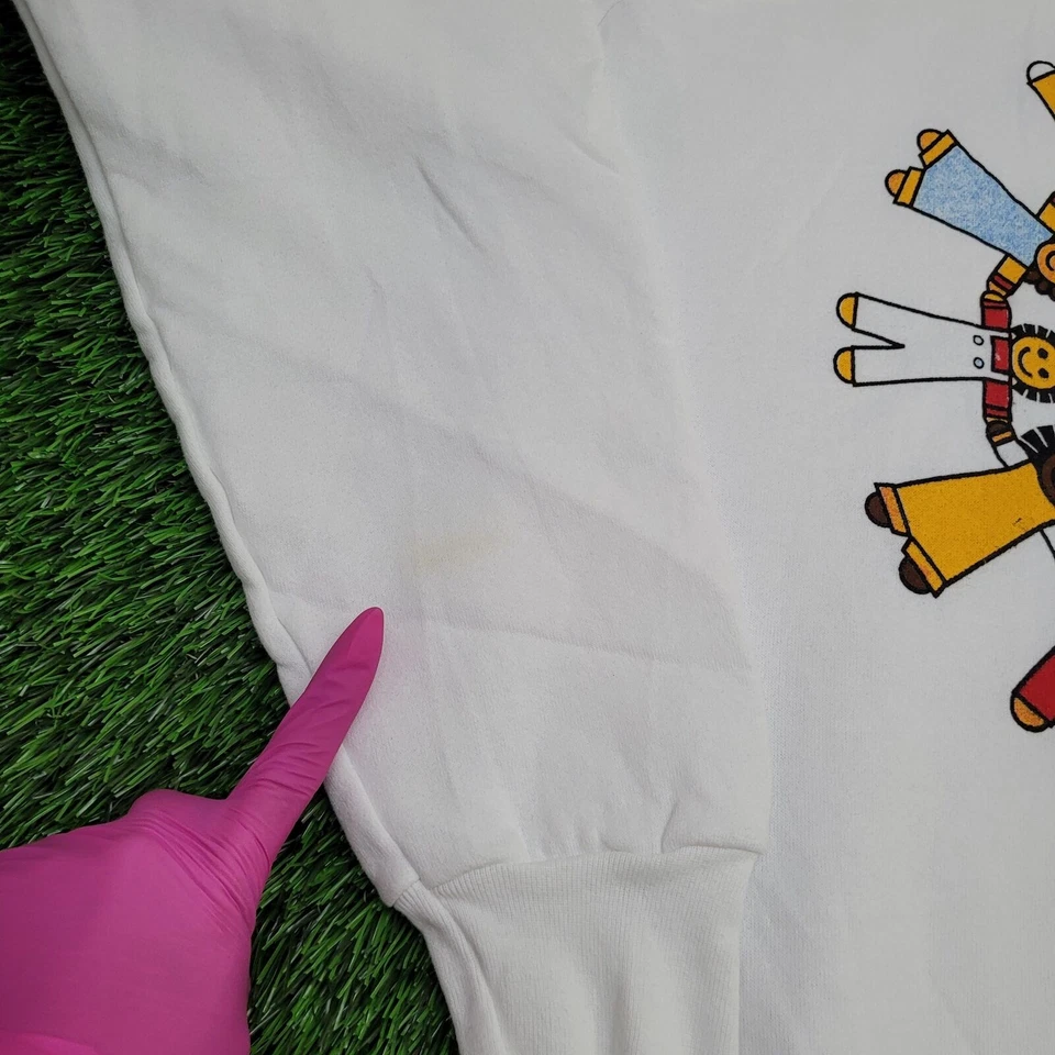 Vintage 80s Happy Mom Sweatshirt Womens 2XL 23x26 White - Image 4 of 4