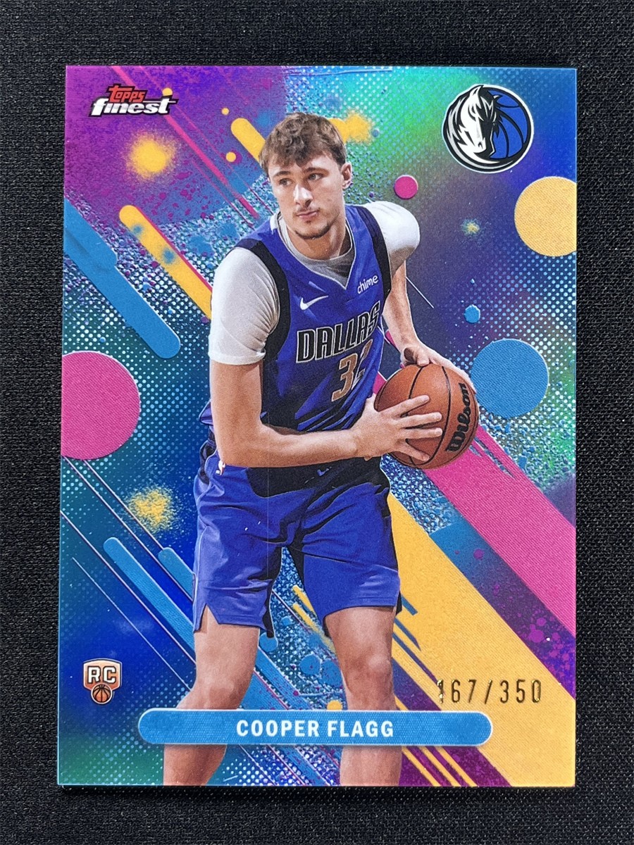 2025-26 Topps Finest Cooper Flagg #1 Common Sky Blue Refractor Rookie RC /350