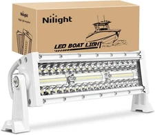 Nilight Marine LED Light Bar Navigation Lights 13.5 Inch White Spot Flood Combo