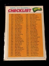 1977 Topps Baseball - #562 1977 Topps Baseball Checklist #529-660 Unmarked 