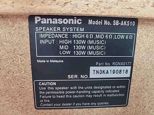 Panasonic SA-AK510 Stereo Syste5 Cd's mp3 Dual Cassette No Remote Tested Read - Picture 12 of 14