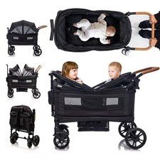 Luxury Double Wagon Stroller Kids Cargo Lightweight One-Hand Fold