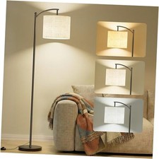 Floor Lamp, LED Floor Lamp with Foot Switch Adjustable Linen 9W Beige