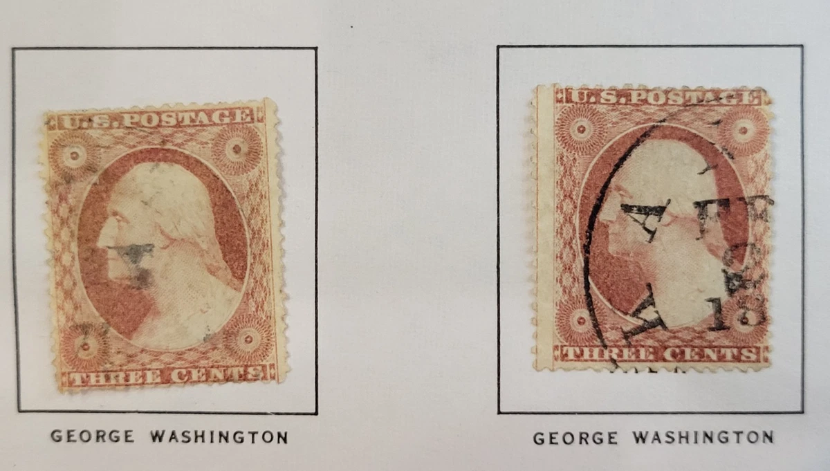 George Washington 3 Cent Stamp In Used Us Stamps (19th Century