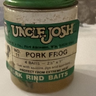 Uncle Josh Pork Rind Baits No. 11 Pork Frog Vintage Jar | eBay