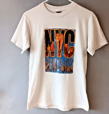 Vintage Jerzees NYC New York City T Shirt Small Twin Towers Streetwear Retro 90s