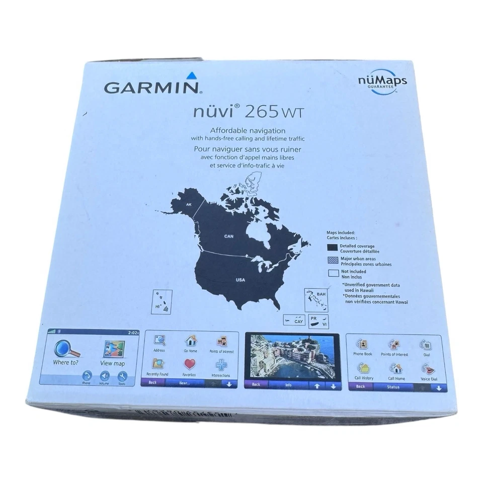 Garmin Nuvi 265w GPS Navigation System in original box (USED) - Image 3 of 4