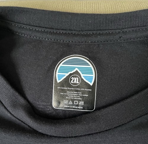Straight Down Landscape T Shirt Mens Size 2X Black Short Sleeve Crew Neck Golf - Picture 4 of 9