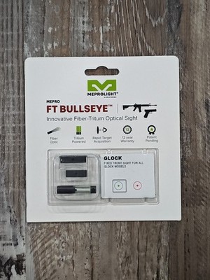 Meprolight FT Bullseye Fiber Tritium Green Front Night Sight - Black