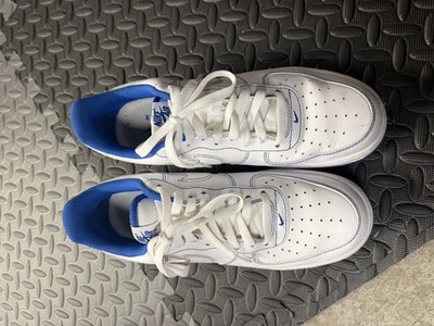 Nike Air Force 1 '07 Size 9.5 Contrast Stitch White Game Royal