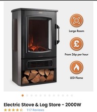 VonHaus Riscaldatore Elettrico E Negozio di Log 2000w