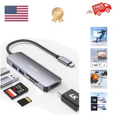 USB C Hub Multiport Adapter with 4K HDMI Dongle, SD/TF Card Reader, 2 USB-A 3...