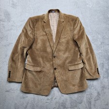 Saddlebred Mens 44R Brown Corduroy Blazer 100 Cotton Classic Two Button Coat