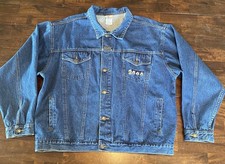 VNTG  Unisex XL Mickey Mouse 2000 Denim Jacket Trucker Disney Store Embroidered