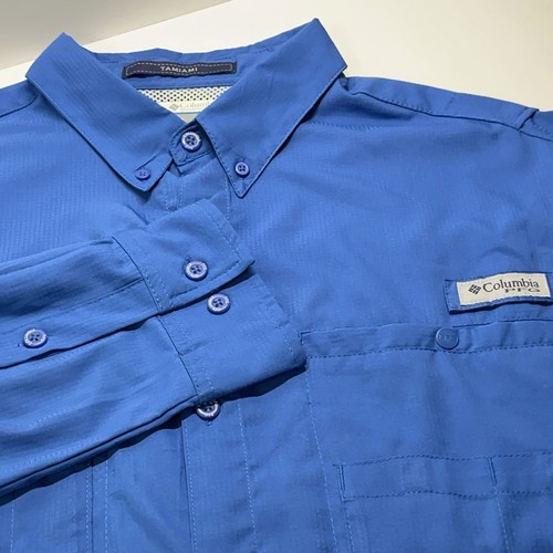 Chemise Columbia PFG Tamiami II Homme 4X Bleue - UPF 40, Pêche