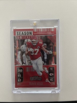 2024 Panini Contenders - Season Ticket Travis Kelce #48 Red Zone Ticket /49