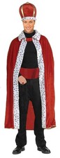 King Red Robe  Crown Costume Set Adult Standard