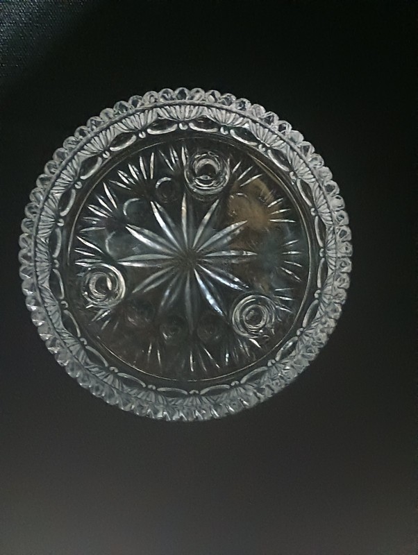 Princess House Royal Highlights 3 Light Candle Holder Bowl ~ Lead Crystal
