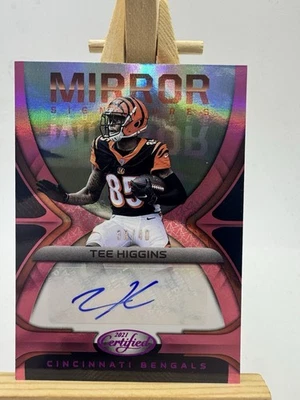 2020-21 Panini Certified  Tee Higgins Mirror Signatures Pink /40 Bengals #MS-TH - Image 1 of 3