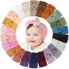 22 PCS Baby Headbands Soft Nylon Hairbands with Bows Girls Hair Accessories f...