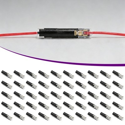 50PCS Plug-In Quick Wire Connector Kit 1-Pin Reusable Clamp Terminal Block Set