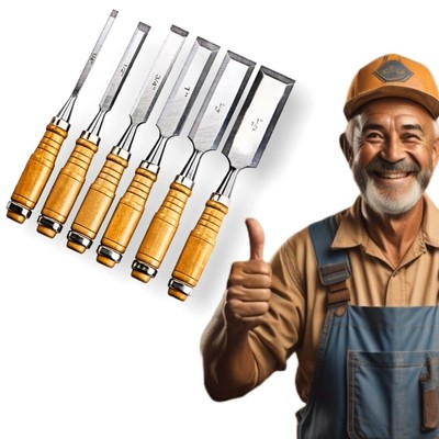 Fits Windsor Design Wood Chisel Set, 6 Piece - Hardwood Handles, Chrome Vanadiu