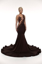 Aldair brown prom dress size large - Brand new never worn