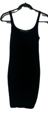 Zara Trafaluc Women's Size Small Sleeveless Black Velvet Dress
