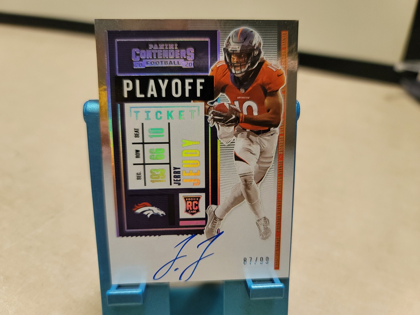 2020 Panini Contenders Playoff Ticket #106A Jerry Jeudy Auto RC /99 PMJS C1712